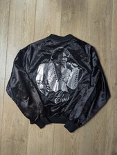 Elvis Presley 1987 Diamond Dust Glittery Snap Button Bomber Jacket Size L