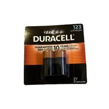 2-Pack Duracell 123 Lithium 3V Photo Battery Expires March 2034