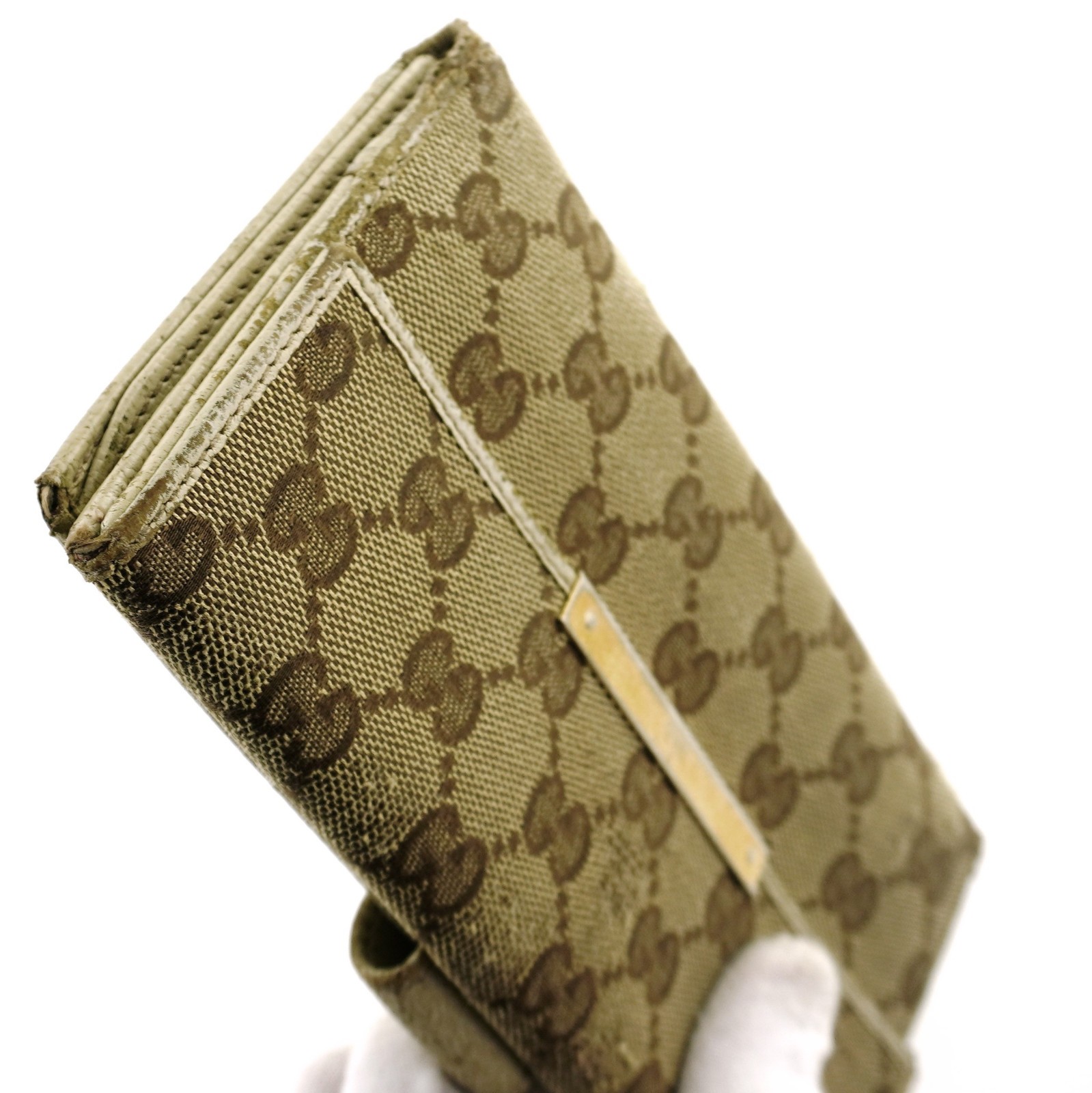 Authentic GUCCI Monogram Canvas Leather Checkbook… - image 4