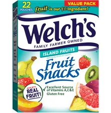 Welch's Fruit Snacks Island Fruits 0.8 oz 22 Count
