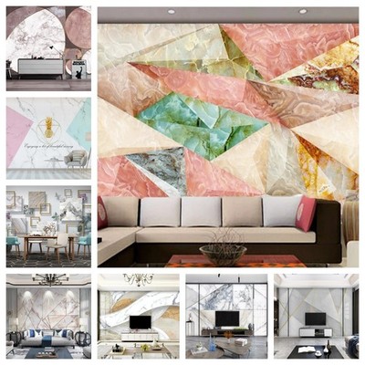 3D Marble Geometric Self-adhesive Wallpaper Removable Wallpaper Wall Mural
