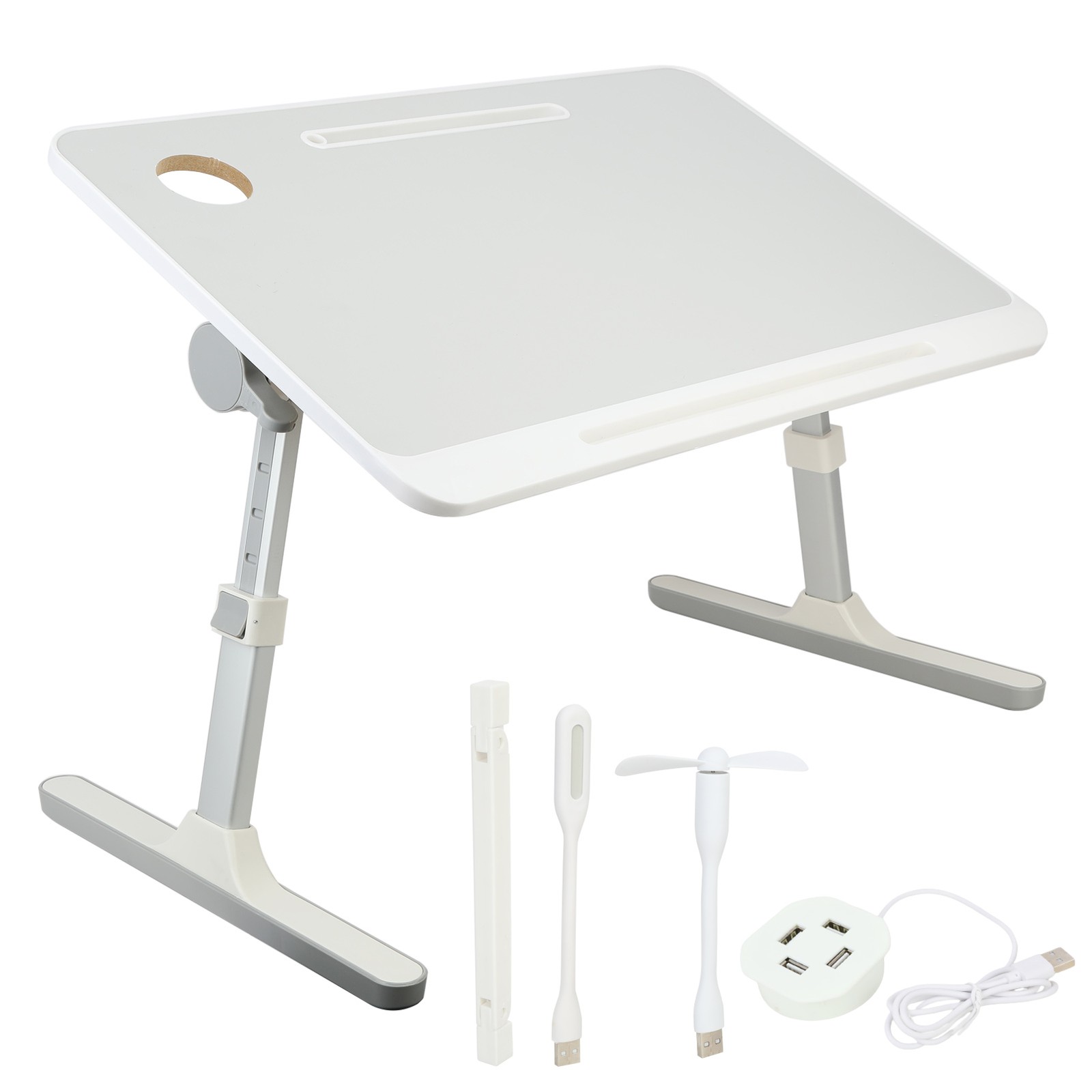 Foldable Adjustable Laptop Bed Tray with Angle and Height Adjustment-image