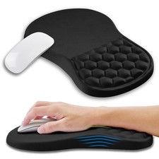 Ergonomic Mouse Pad Wrist Support with Memory Foam Massage Bulge, Carpal Tunn...