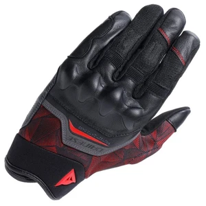 Dainese Ermex Motorbike Motorcycle Textile Gloves Black / Lava Red