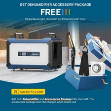 ARGENDON 145Pint Crawl Spaces Dehumidifier / Pump /Drain Hose+Accessorie Package