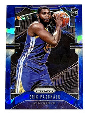 2019-20 PANINI ERIC PASCHALL ROOKIE CARD RC BLUE CRACKED ICE PRIZM /99. rookie card picture