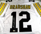 Terry Bradshaw / Autographed Pittsburgh Steelers Custom Football Jersey / BAS