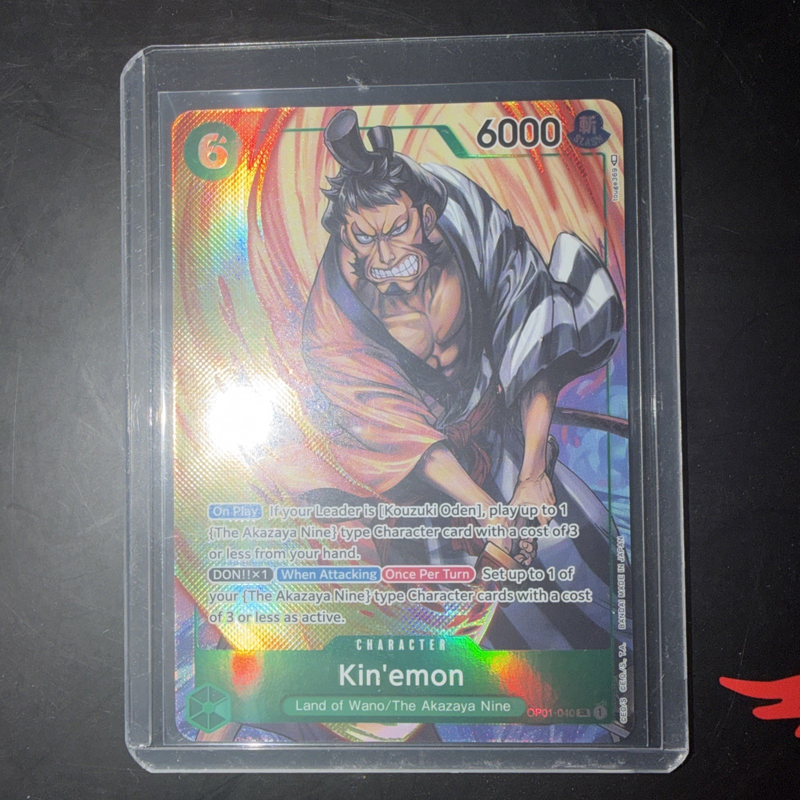 Kin'emon PARALLEL OP01-040 SR - One Piece Romance Dawn TCG NM Alternate Alt Art