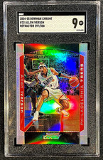 2004-05 BOWMAN CHROME ALLEN IVERSON #33 REFRACTOR SP #D 297/300 SGC 9 MINT G1849