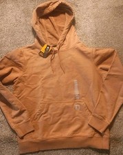 NWT Carhartt Women's Relaxed Midweight French Terry Hoodie Medium Carhartt Brown