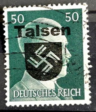 1941 German Stamp Mi:DR 796 - Hitler o/print Talsen 50 rpf used /4914