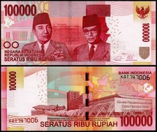 Indonesia 100000 Rupiah, 2014, P-153Aa, UNC