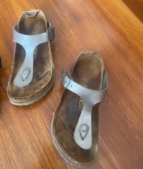 Birkenstock Madrid Argento 37 usate,amate,consumate