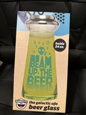 Big Mouth Beer Glass Galactic Ufo Beam Up The Beer 24 Oz New