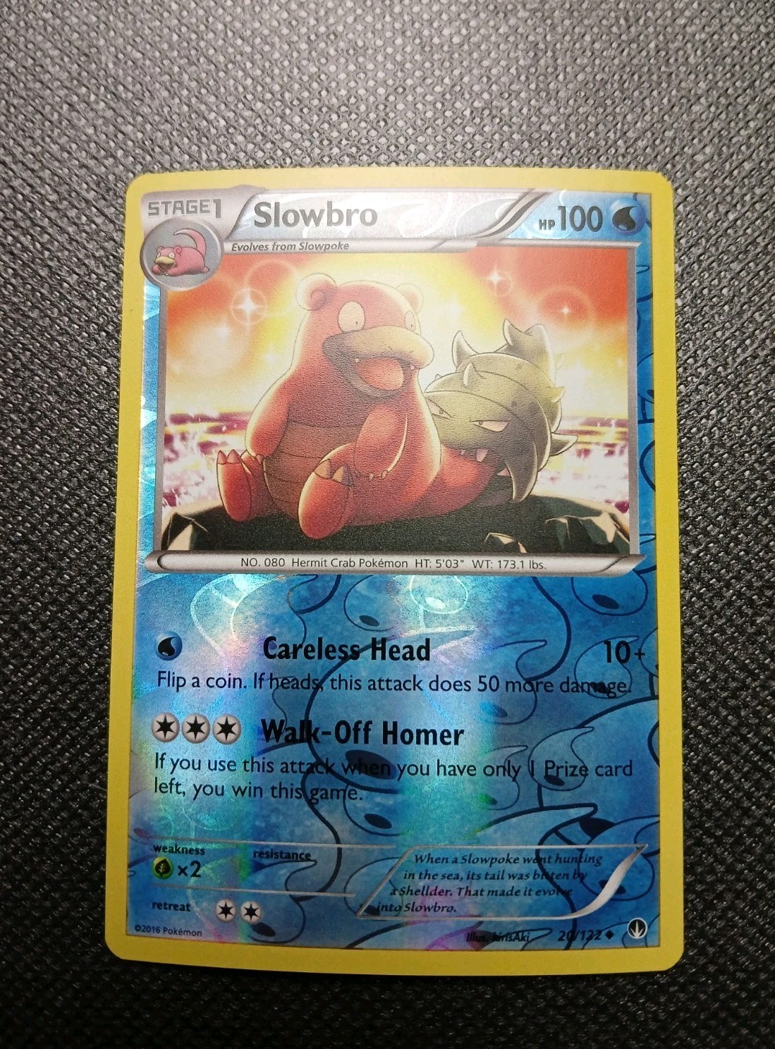 Pokemon TCG Slowbro 20/122 XY Breakpoint (2016) Reverse Holo NM