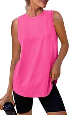 Womens Workout Tank Tops Lightweight Sleeveless Loose Fit Athletic Running Shirt