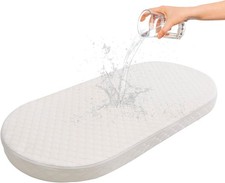 Baby Bassinet Mattress Breathable Hypoallergenic Premium Foam Non-Toxic Oval