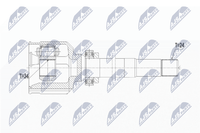 Nty Gelenksatz Antriebswelle NPW-PE-020 FüR Peugeot 308 Sw 2 Thp 130 Bluehdi 100