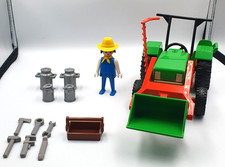 Playmobil System #3500 Trattore verde e agricoltore Geobra 1978 Germania...