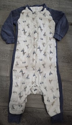 Nest Design Raglan Long Sleeve Footed Sleep Bag 2.5 tog L 100 2.5-4T PENGUIN