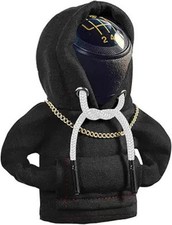 Car Gear Shift Knob Hoodie Cover, Funny Mini Hoodie for Car Decor Color: Black