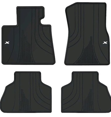 Matericuo Car Floor Mats for BMW X5 G05 19-25 Black/White Rubber All-Weather