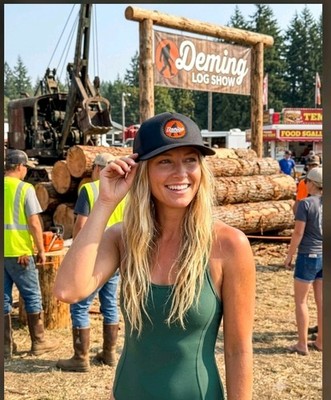 Deming Log Show Hat Big Foot Deming Wa. Bellingham Trucker Hat 