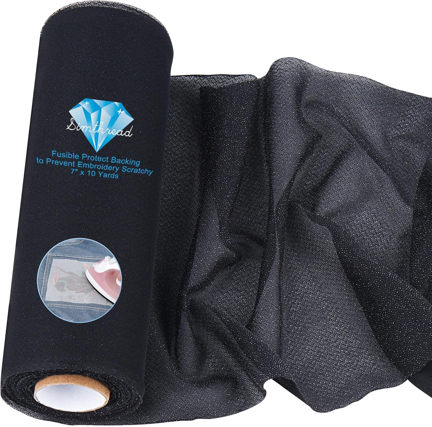 Backing Protect Flexible Knit Mesh Black Interfacing