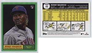 2024 Topps Archives 1961 Topps Green Foilboard /99 Ronny Mauricio #49 Rookie RC