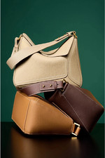 Women's Geometric Cowhide Leather Handbag - Luxury Designer Flap Crossbody Bag