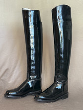 Black Patent Leather Riding Boots 23  Spanish...