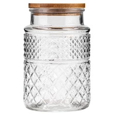 Glass Storage Container with Lid, Airtight Glass Jars, Farmhouse Tea Canister...