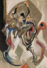 ANCIENNE OEUVRE EXPRESSIONNISTE DLG D'ANDRE MASSON VERS 1960 (87)