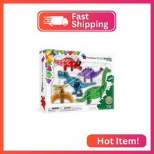 MAGNA-TILES Dinos 5-Piece Magnetic Construction Set, The ORIGINAL Magnetic Build