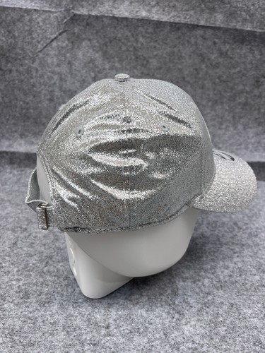 Cleveland Browns Hat Cap Strap Back Women OS Silver Poly Bling Glittery NFL NWT - Picture 7 of 13