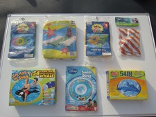 Assorted Inflatable Pool Floats Swim Rings - Sun Shade, Disney, Speedo Lot