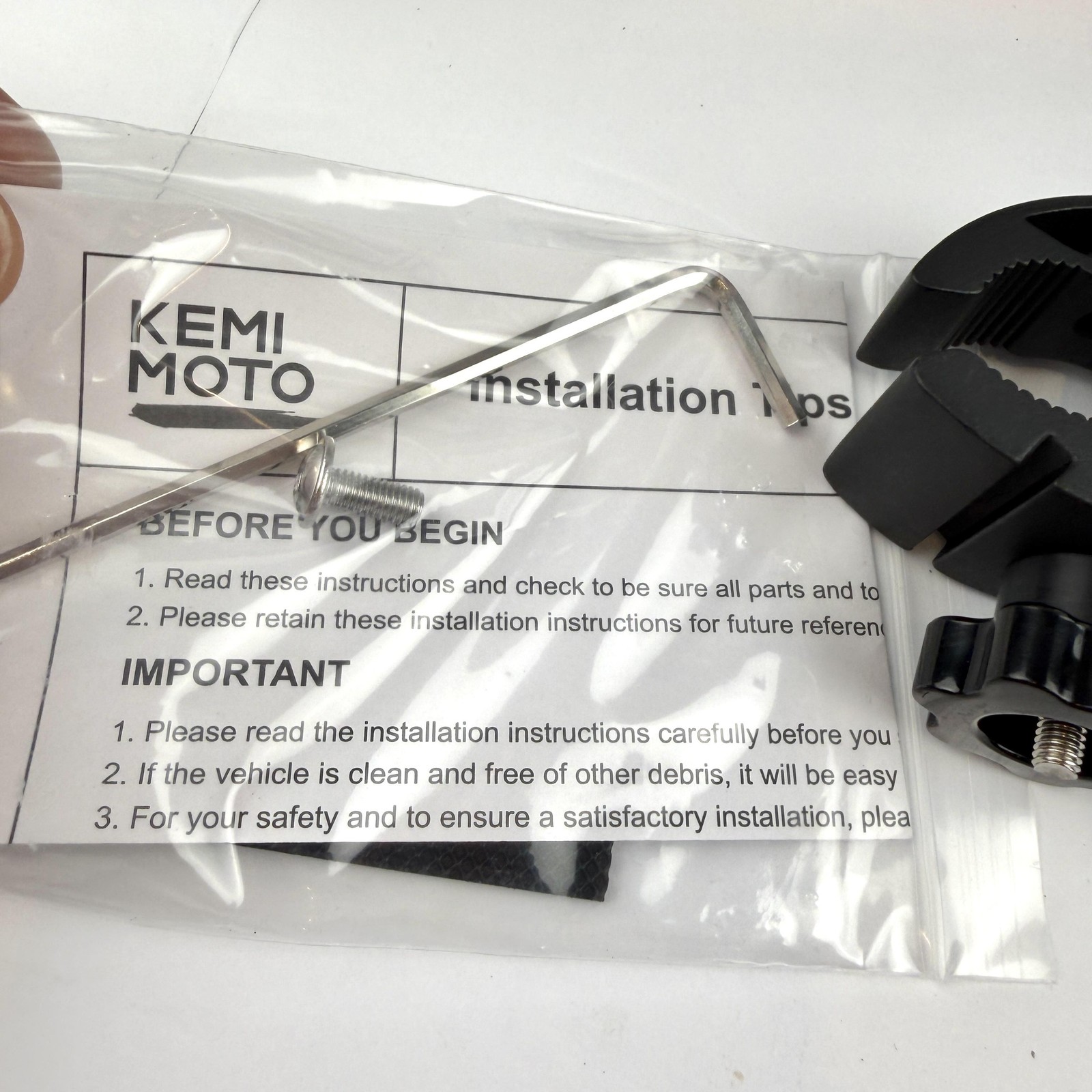 Kemimoto UTV ATV Water Bottle Holder Cage Clamp Mount w/ Hardware B0113-067018K