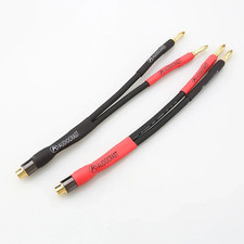 RCA Female to Dual Banana Plug Cable Speaker Adapter Cable Banana Plug 6 Inch