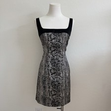 Nine West Snake Print Square Neckline Mini Dress Size 6