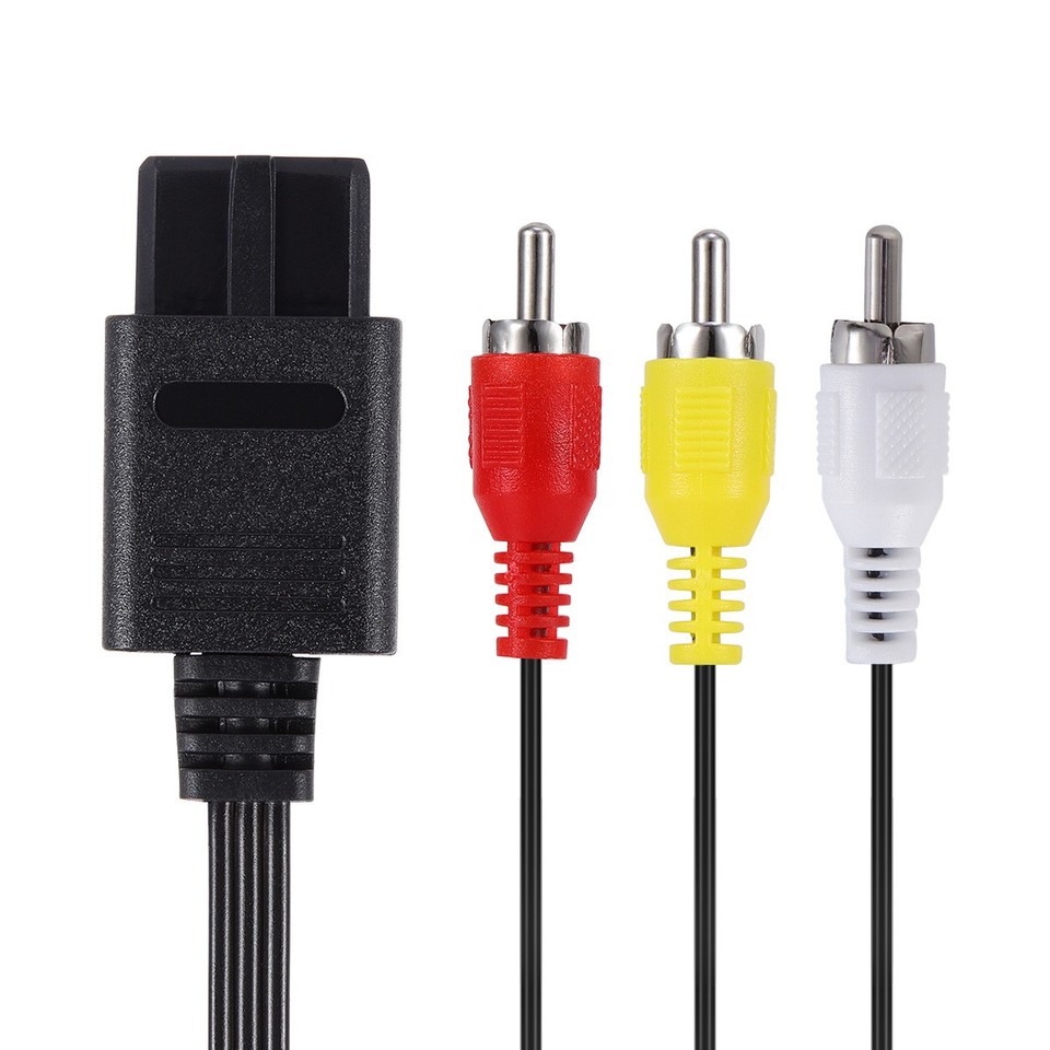 N64 SNES GameCube 6FT AV Stereo Cable RCA Video Audio Cord For Nintendo ...
