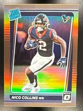 2021 Donruss Optic Football Nico Collins #230 Rookie RC Bronze