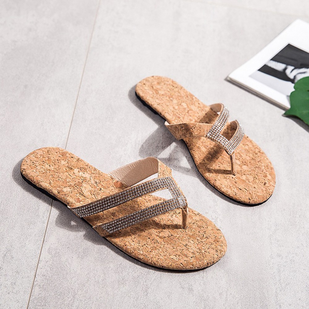 SAOLA Ciabatte donna suola morbida Miss sandali comodi piatti strass