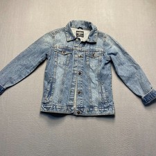 Vintage Y2K Oshkosh B'gosh Kids Blue Denim Button Front Trucker Jacket 12/12A