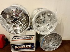Greg Weld Racing New Unbox 15x10 Polished Aluminum Rims 5x114.3 Set 4 Wheels Greg Weld Racing New Unbox 15x10 Polished Aluminum Rims 5x114.3 Set 4 Wheels