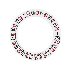 DATE DISC ROULETTE OVERLAY 6 9 FOR ETA 2836 2824 DG MIYOTA ROLEX 3135 BLACK/RE