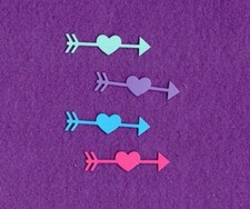 ARROW HEART love valentine die cuts scrapbook cards