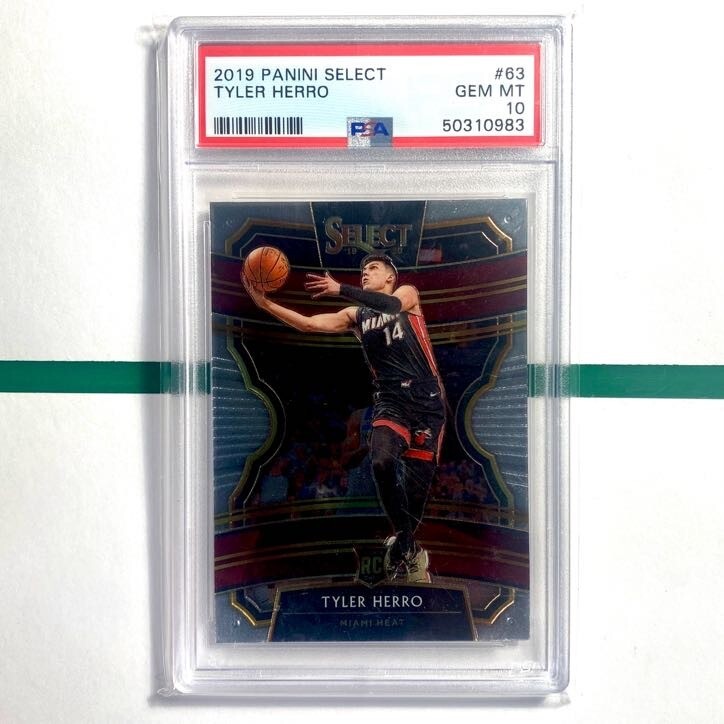 Tyler Herro RC PSA 10 Concourse 2019-20 Panini Select Basketball #63 Rookie GEM