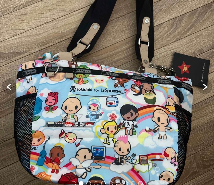 tokidoki for LeSportsac Tote Bag MAMMA MIA PARADISO With Bag Charm
