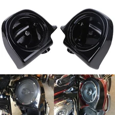 6.5" Black Speaker Pods Box Custom For Harley Touring Lower Vented Fairing 94-13