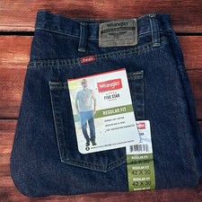 WRANGLER Jean's Mens 42x30 96501MR Regular Fit Five Star Premium Denim Blue NWT